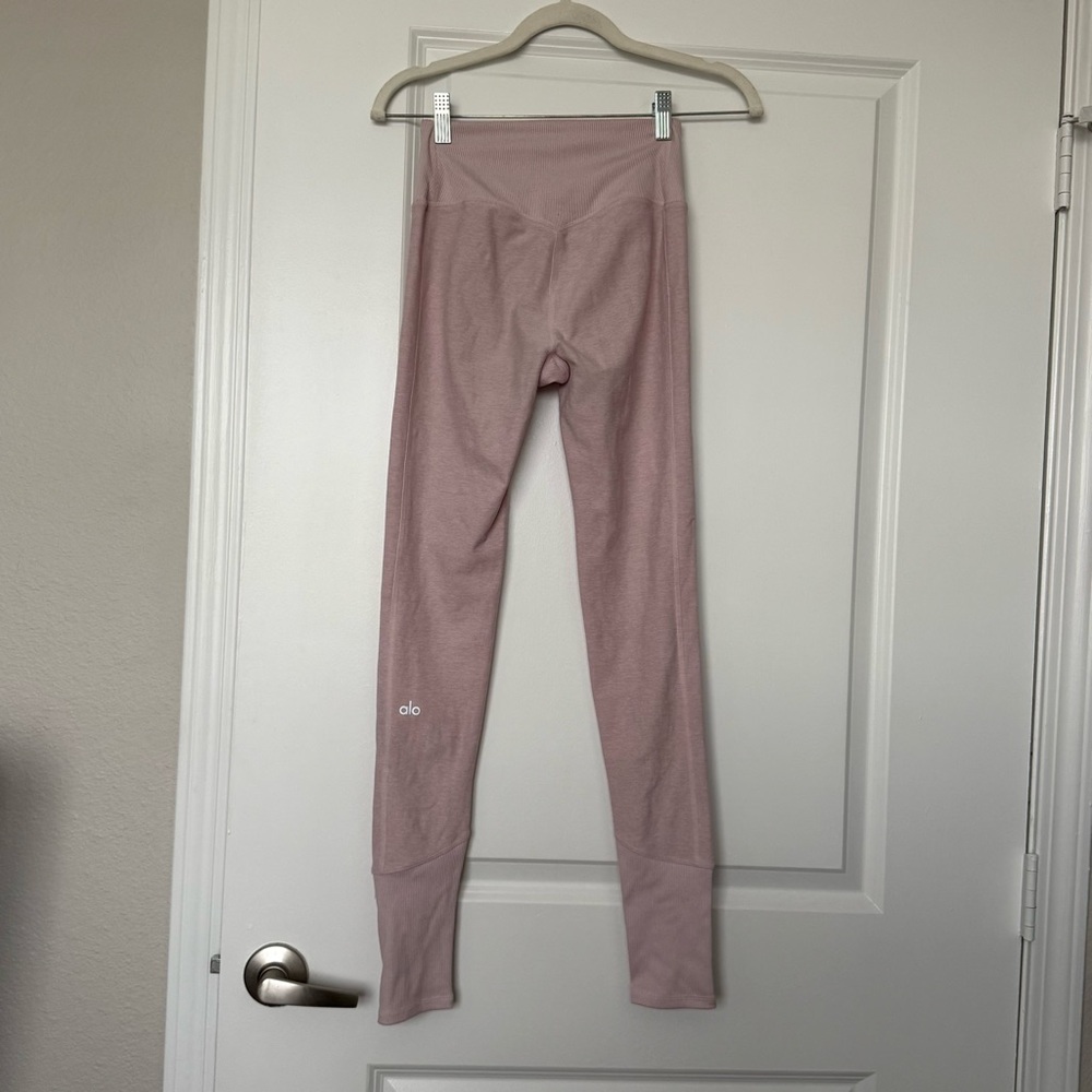 Alo Yoga Alosoft Lounge Leggings Parisian Pink Heather XS Balletcore pílates